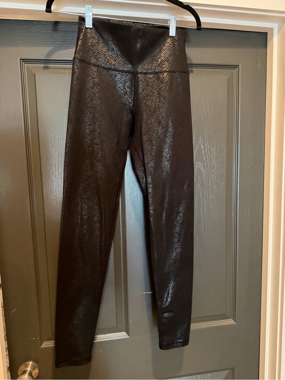 aerie Black Faux-Leather High-Rise Leggings